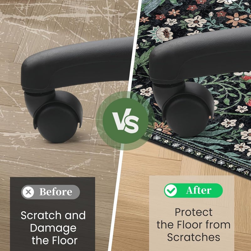 Lreedy Office Chair Mat for Hardwood Floor & Tile Floor,36"X 48" Heavy Duty Desk Chair Mat for Hard Floors, Under Desk Rug for Rolling Computer Chair,Anti Slip,Low Pile Carpet Floor Protector-Green Grass - Image 4